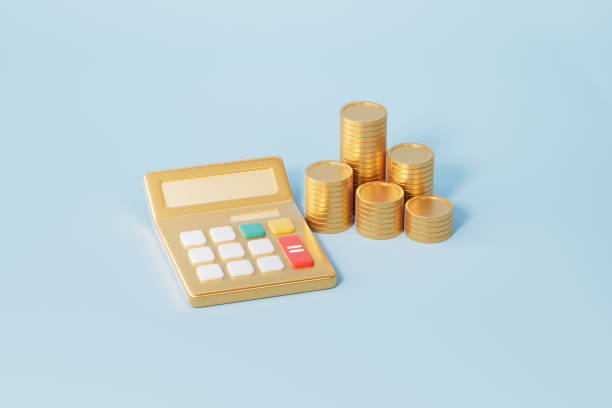 istock 3d rendering Calculator currency for financial economy topics 2177040249