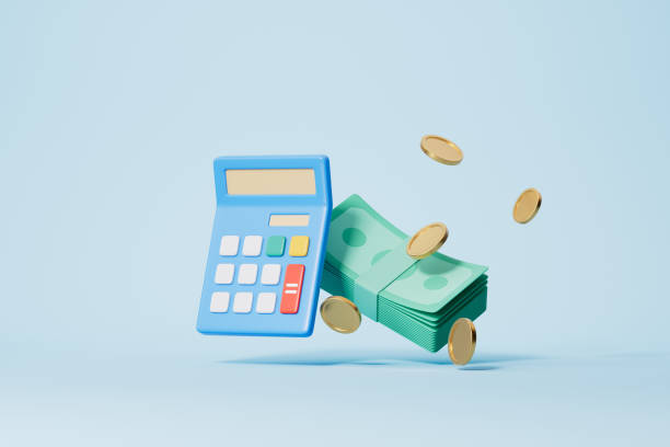 istock 3d rendering Calculator currency for financial economy topics 2177040298