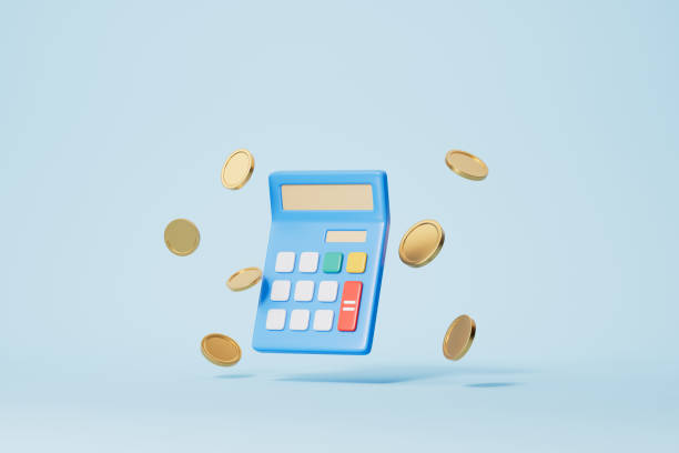 istock 3d rendering Calculator currency for financial economy topics 2177040435