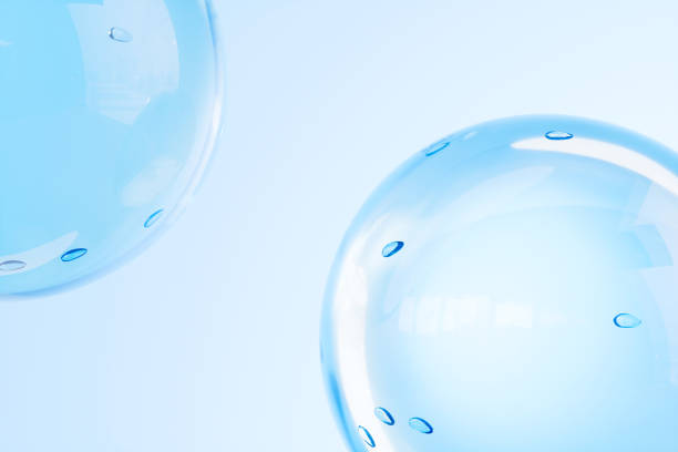 istock Techno style biological cells and water droplets,3d rendering 2177043942