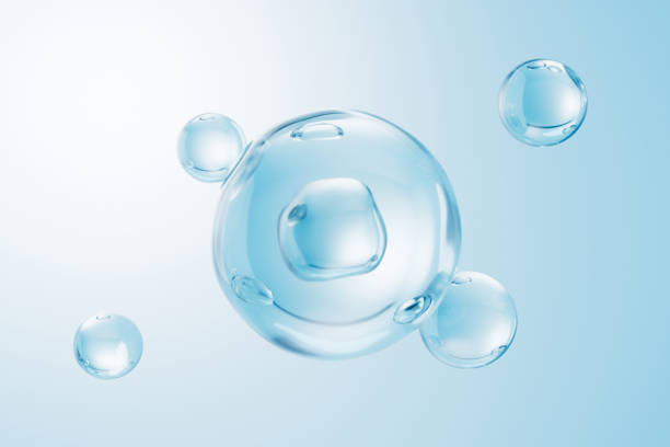 istock Techno style biological cells and water droplets,3d rendering 2177043947