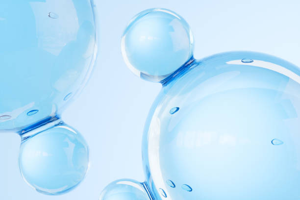 istock Techno style biological cells and water droplets,3d rendering 2177043981