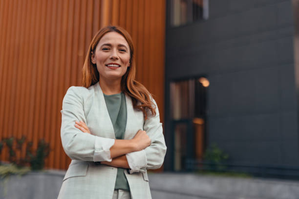 istock Confident Professional Woman Standing in an Urban Setting 2177045547