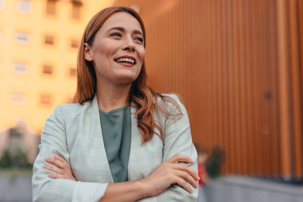 istock Confident Professional Woman Standing in an Urban Setting 2177045548