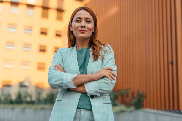 Confident Professional Woman Standing in an Urban Setting