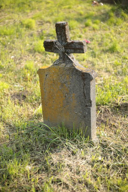 Close up of Historic Headstone in Rural East Texas Cemetery