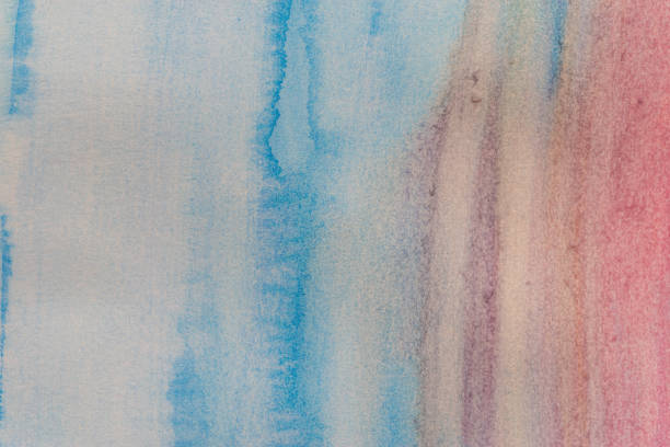 istock Blurred blue and red watercolor paint 2177049578