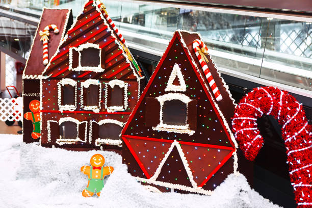 istock Christmas gingerbread houses 2177054754