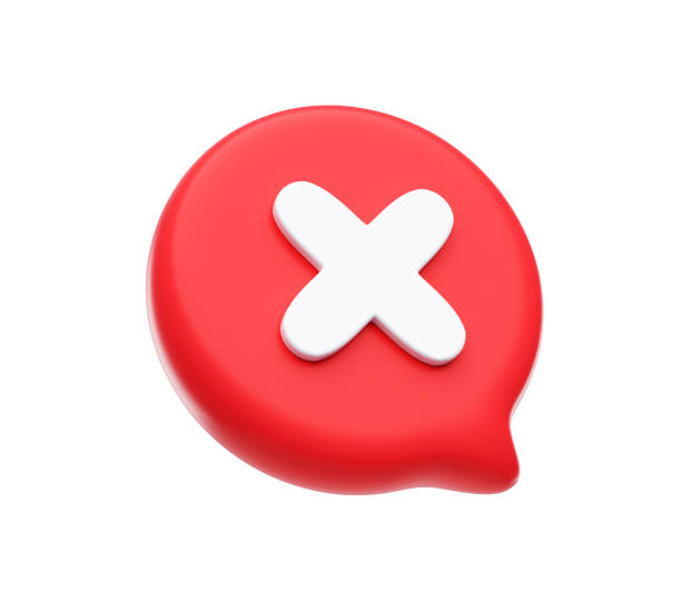 istock Cross mark 3d icon illustration 2177055532