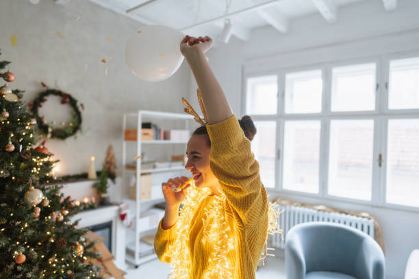 istock Christmas party in my home 2177059048
