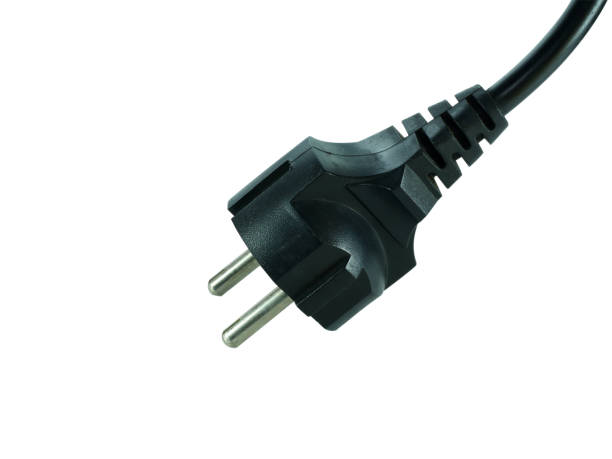 istock Power plug for electronic devices isolated on white background with clipping path. 2177059951