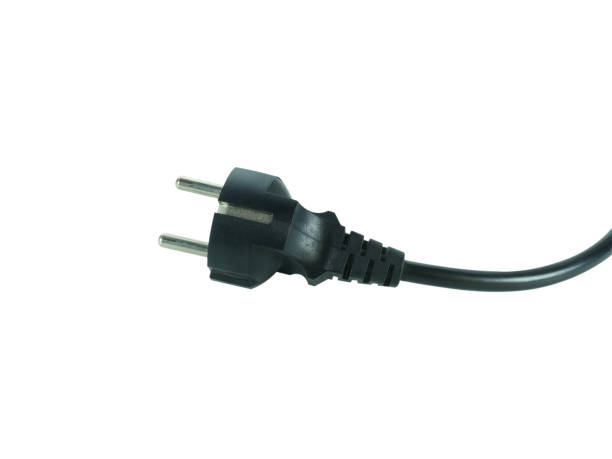 istock Power plug for electronic devices isolated on white background with clipping path. 2177059957