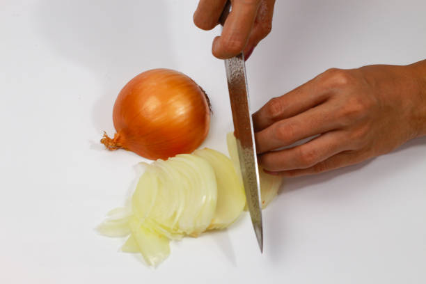 istock Fresh Onion on Isolated White Background 2177071328