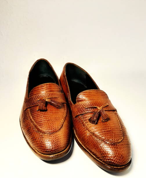 Bespoke Golden Lizard Loafers