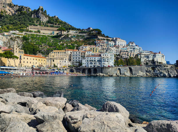 Coastline view in Amalfi in Ravello, Italy.