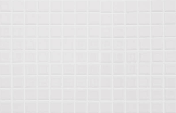 istock White tile wall chequered background bathroom texture. Ceramic brick wall and floor tiles mosaic background in bathroom and kitchen clean. Design pattern geometric with grid wallpaper decoration. 2177083054