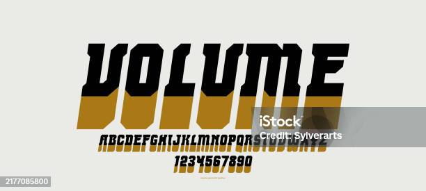 Volume Text Volume 3d Tampilan Font Untuk Logo Dan Poster Jenis Huruf Vektor Dalam ...