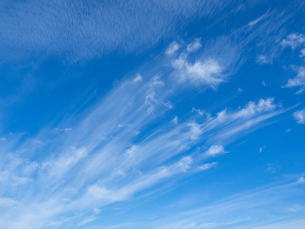 istock White light cirrus clouds on blue sky. Wallpaper background. 2177087995