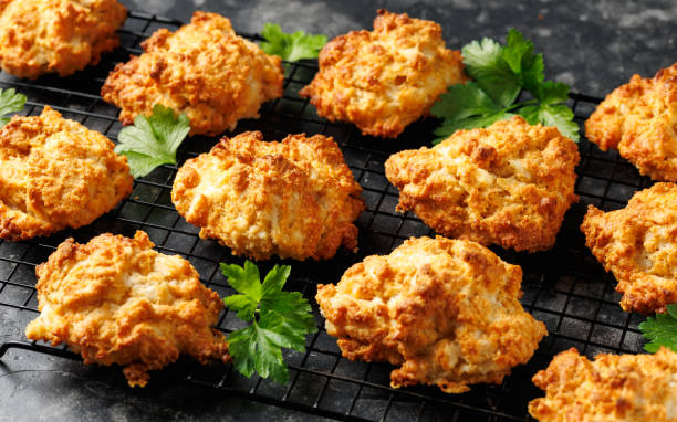 istock Homemade Cheddar Cheese Biscuits on a cooling rack 2177093820