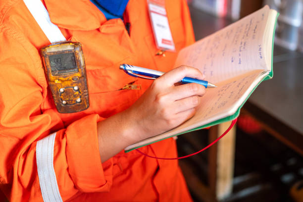 istock Writing on paper auring safety audit and inspection. 2177095684