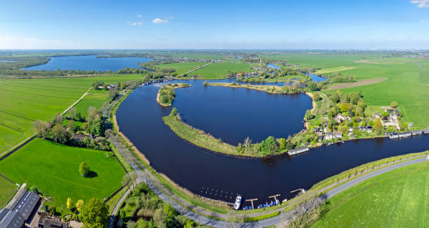 istock Aerial panorama along the river Vecht in the Netherlands 2177100756