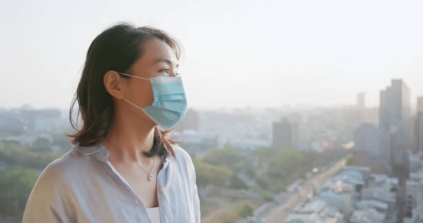istock mask woman prevent air pollution 2177104580