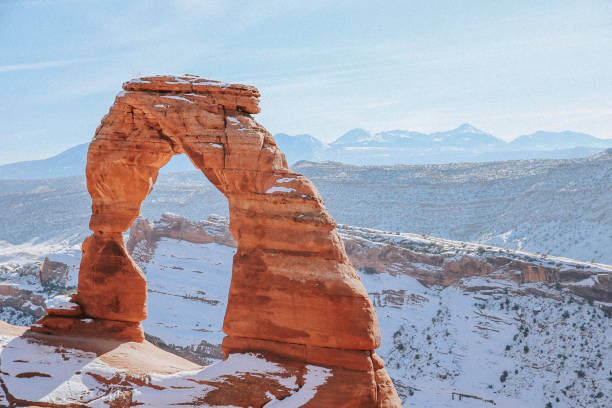 istock Delicate Arch, Arches National Park, Utah in Snow 2177105196