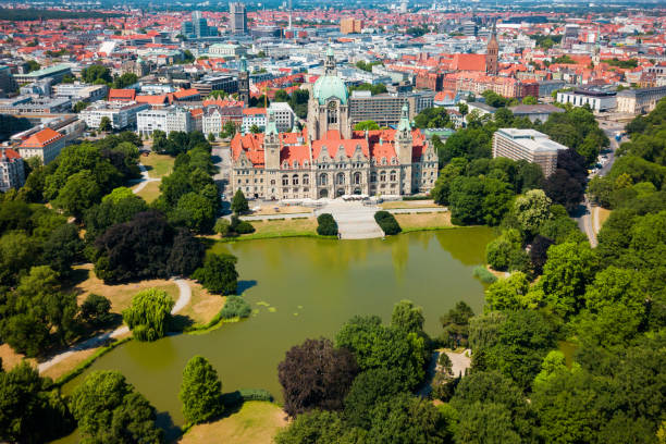 New Town Hall or Neues Rathaus in Hannover city, Germany