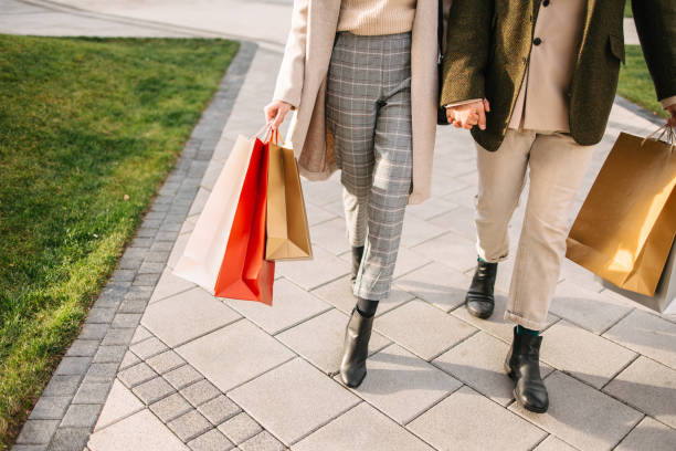 istock Couple with shopping bags 2177106150