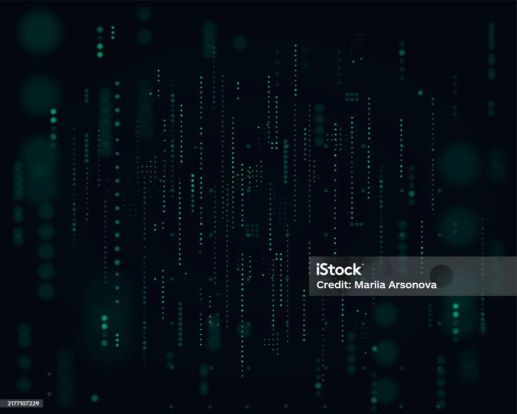 Technological Background Vector Illustrationmatrix Binary Computer Code ...