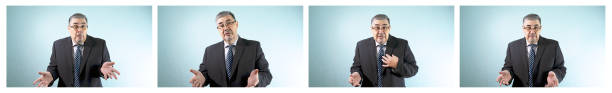 istock The businessman makes excuses. He looks pathetic and scared. 2177107786