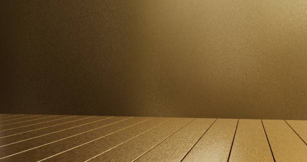 istock Golden floor with golden brown wall 2177108611