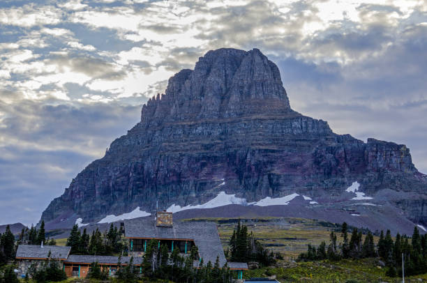 Mountainous landscape at Logan Pass in Glacier National Park, Montana