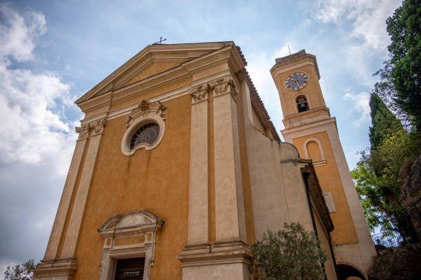 istock Looking up at a church in Eze, France 2177114838