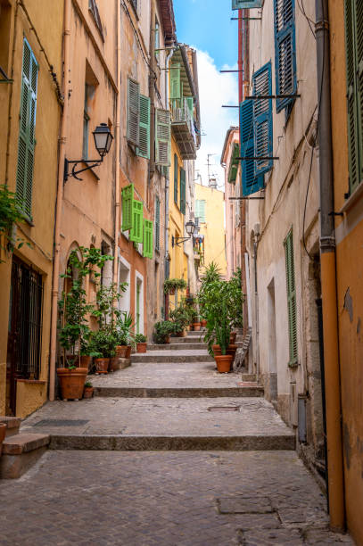 istock Narrow medieval streets in Villefranche 2177118343