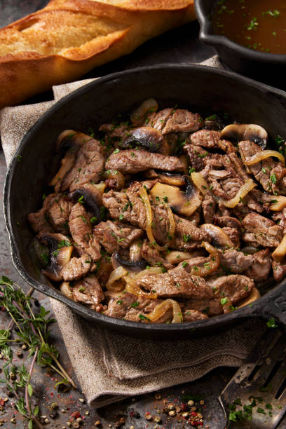 istock Preparing Beef Dip Sandwich's with Chopped Beef Tenderloin 2177126379