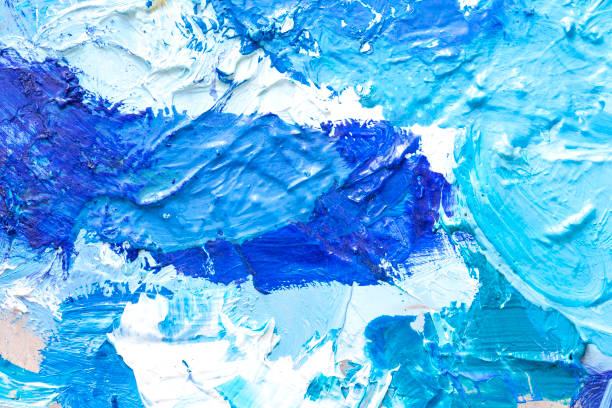 istock Blue oil color spots 2177127816