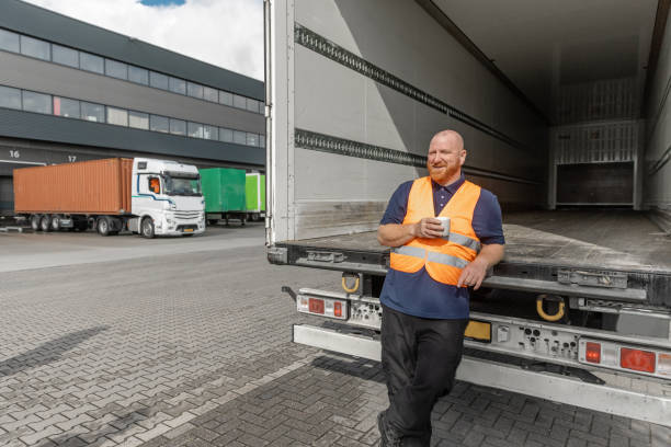 istock Handsome middle aged man truck driver worker during his daily duties on site 2177134080