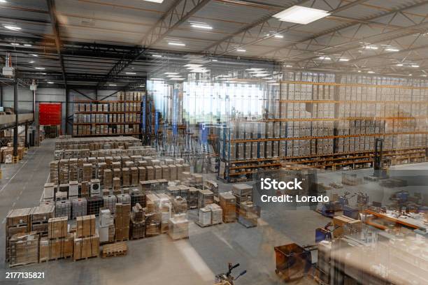 Despatch Collection Area The Inside Of A Working Warehouse Dispatch Centre Stock Photo ...