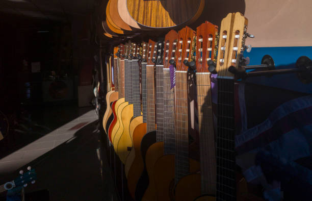 istock Sun rays partially illuminating the guitars 2177144941