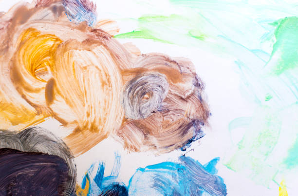 Abstract Oil Paint Brushstrokes Palette Background