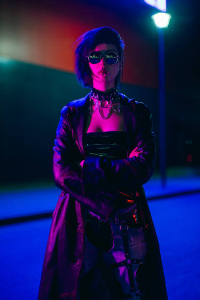 istock Cyberpunk. Gothic style. Fashion model 2177151154
