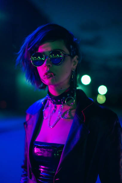 istock Cyberpunk. Gothic style. Fashion model 2177151201