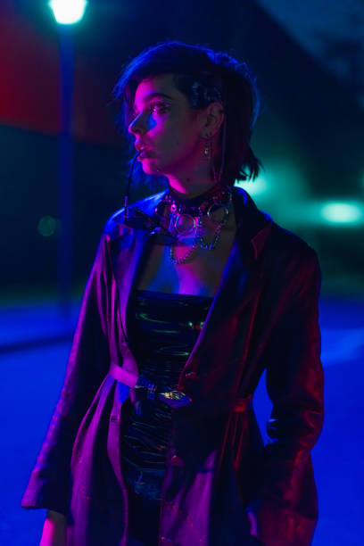 istock Cyberpunk. Gothic style. Fashion model 2177151745