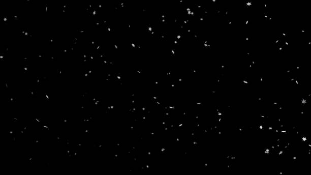 istock Falling snowflakes on black background. Snowfall on black background. 2177156291