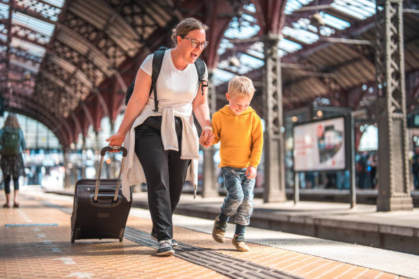 istock Mother and Son in Copenhagen Waiting for a Train 2177158339