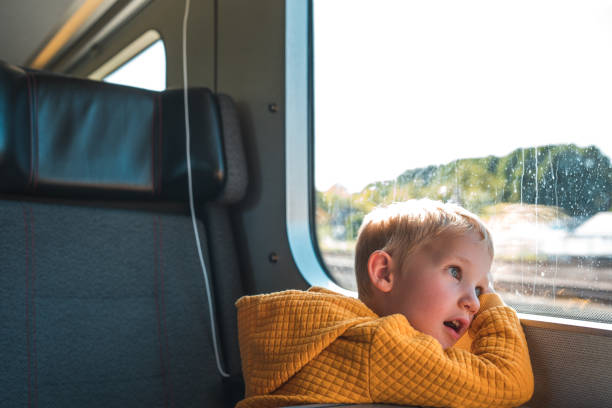 istock Young Boy by Train Window Admiring Nature 2177158353