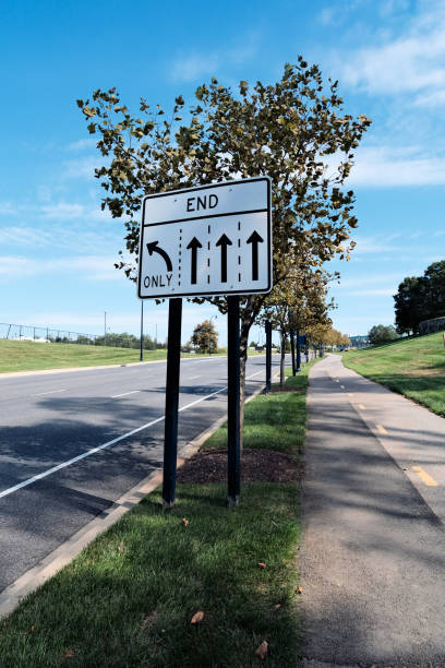 istock Road Signs - Lane Directions 2177165764