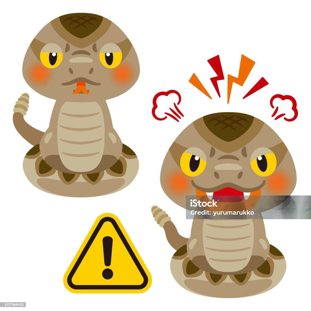 Intimidation Lizard Intimidate Rattlesnake Character Stock Illustration - Download Image ...