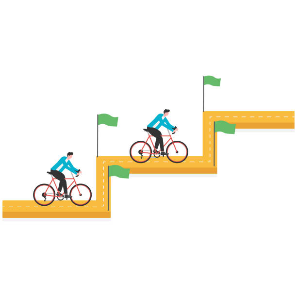 istock Journeys, milestones, milestones and achievements, career or business planning and progress, 2177179364